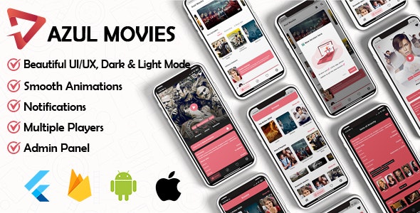 Movies App – Admin panel ( movies & series & tv shows…) Flutter