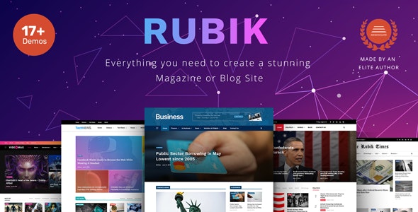 Rubik – A Perfect Theme for Blog Magazine Website