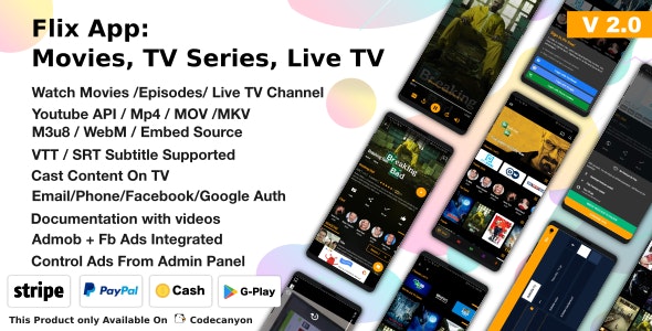 Flix App Movies – TV Series – Live TV Channels – TV Cast 4.1