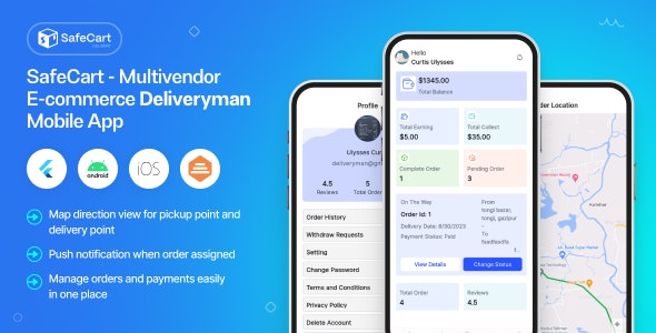 Delivery Man App – Safecart eCommerce Platform