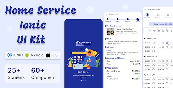 Home Service Ionic v7 UI Kit