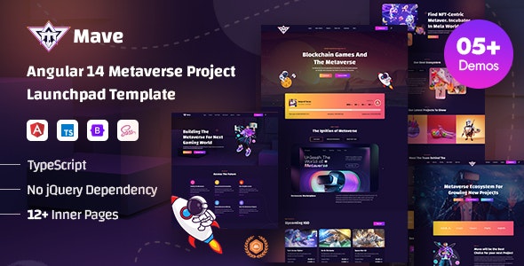 Mave – Angular 15+ Metaverse Project Launchpad Template 1.1