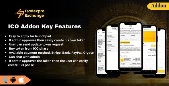 Tradexpro ICO – Initial Token Offering Mobile Addons