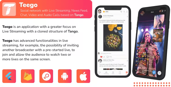 Teego (iOS and Android) – Live Streaming with up to 4 participants, Feed, Paid calls and Payouts