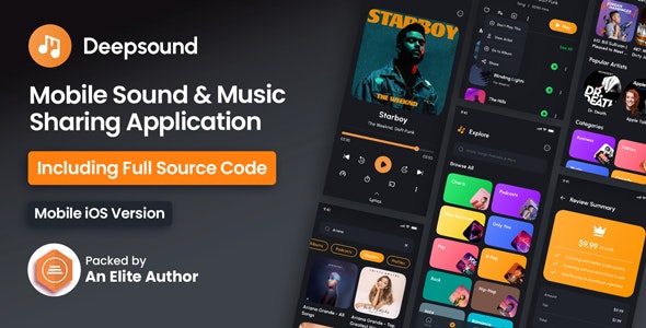 DeepSound IOS- Mobile Sound  Music Sharing Platform Mobile IOS Application