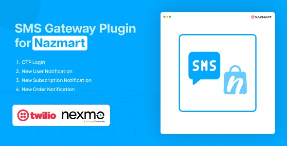 SMS Gateway Plugin – Nazmart Multi-Tenancy eCommerce Platform (SAAS)