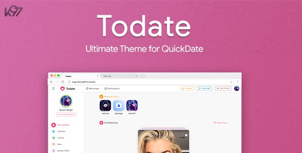 Todate – The Ultimate QuickDate Theme 1.7