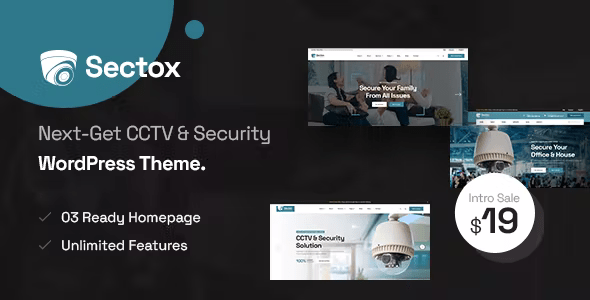 Sectox – CCTV & Security WordPress Theme