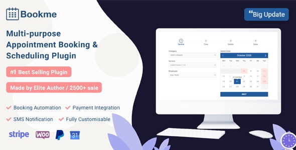 Bookme – WordPress Appointment Booking Scheduling Plugin