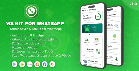 WA Kit for Whatsapp 2024 : Status Saver for Whatsapp Tools and Stickers with Admob Ads