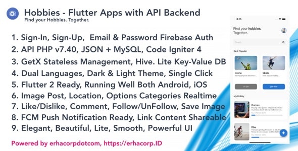 Hobbies – Social Full Flutter v.2.10 App With Chat – Web Admin Panel – GetX – Hive 1.2.3