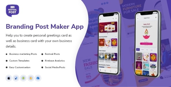 365Festival Poster : Business Marketing Poster Maker App – Flutter 3.0