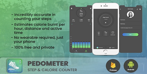 Android App Pedometer :-Step Counter & calorie tracker App