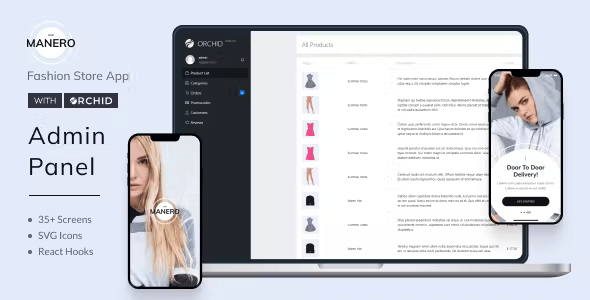 Manero – Fashion Store App with Laravel Orchid Admin Panel