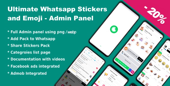 Whatsapp Telegram Signal Stickers and Animated Stickers – Admin Panel 4.0