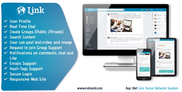 Link: A .NET Core Social Network Site