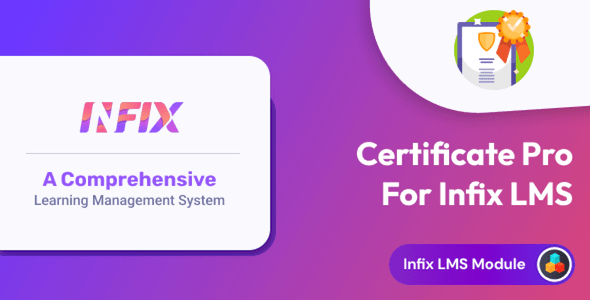 CertificatePro add-on | Infix LMS Laravel Learning Management System