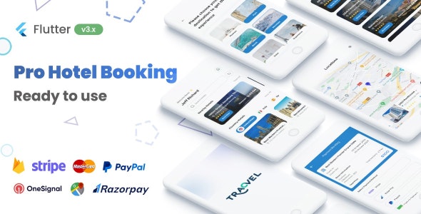 Flutter Pro Hotel Booking Full Application – Travel and Hotel Flutter