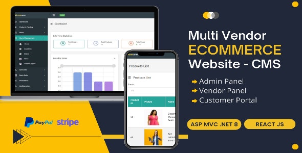 Multi Vendor eCommerce Website in ASP MVC .NET 8 – eCommerce CMS