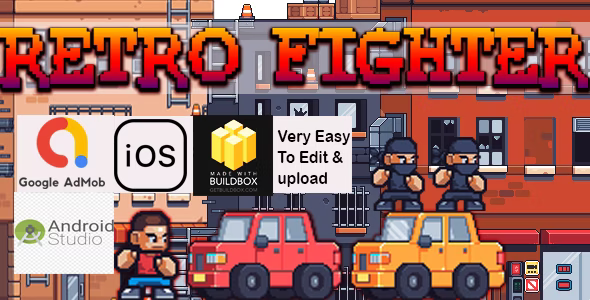 Retro Fighter- BuildBox Template+Android + IOS Game Template+Admob Earning