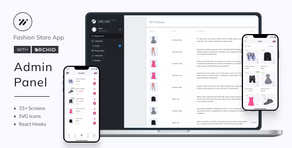 Evelin – React Native Fashion Store App with Laravel Orchid Admin Panel