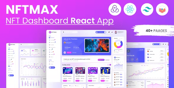 NFTMAX- NFT React Admin  Dashboard Template 3.2.0