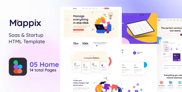 Mappix – Saas & Startup HTML Landing Template