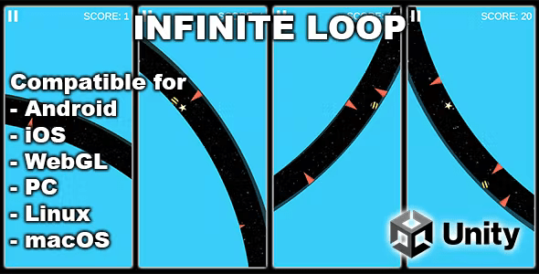 Infinite Loop – Unity Hyper Casual Game With AdMob – for Android and iOS