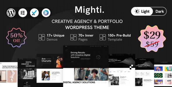 Mighti – Creative Agency  Portfolio WordPress Theme