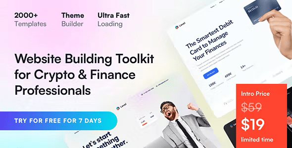 Level – Financial Technology & Crypto WordPress Theme 3.0.5