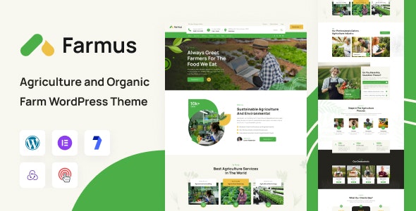 Farmus – Agriculture and Organic Farm WordPress Theme