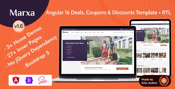 Marxa – Angular 16 Deals Coupons  Discounts Theme