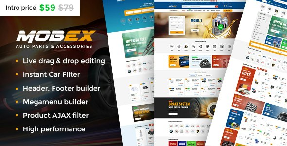 Mobex – Auto Parts WordPress Theme