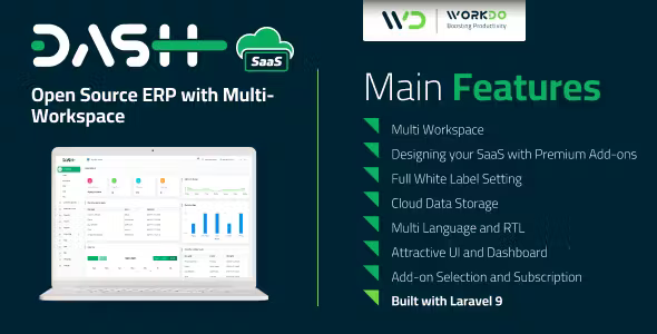 [69 Addons] WorkDo Dash SaaS – Open Source ERP with Multi-Workspace