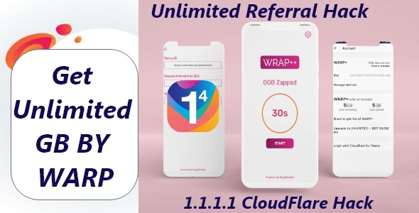 Android app for getting unlimited WARP+ data on Cloudflare’s 1.1.1.1