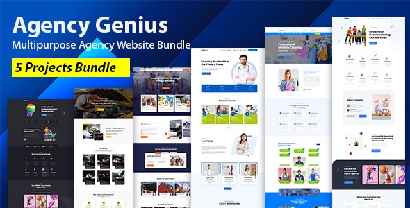 Agency Genius – Multipurpose Business Website Bundle