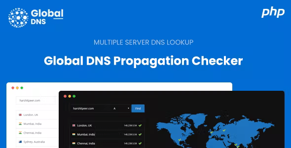 Global DNS – DNS Propagation Checker – WHOIS Lookup – PHP