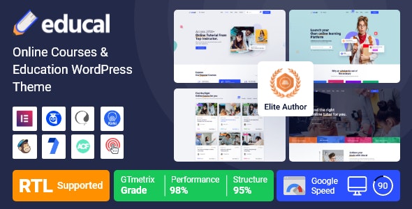 Educal – Online Courses & Education WordPress Theme