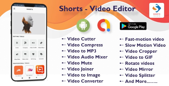 Shorts – Video Editor with admob | Android studio