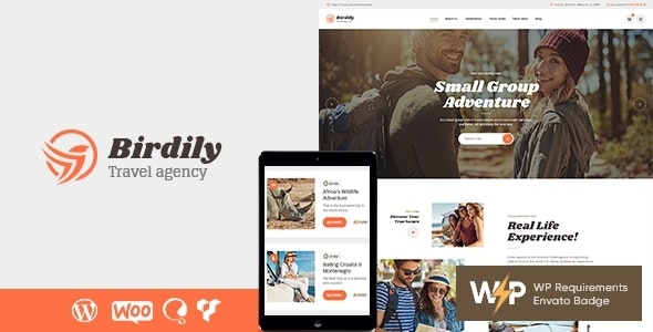 Birdily | Travel Agency  Tour Booking WordPress Theme