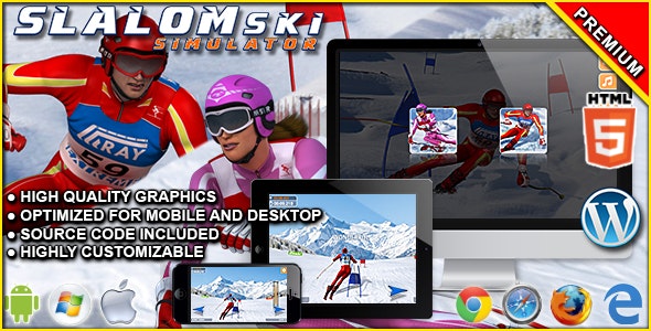 Slalom Ski Simulator – HTML5 Sport Game