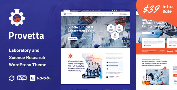 Provetta – Laboratory  Science Research WordPress Theme