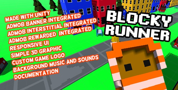 Blocky Runner – Android Game with AdMob