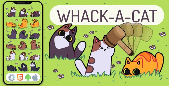 Whack A Cat – HTML5 Game, Construct 3