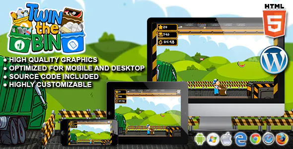 Twin the Bin – HTML5 Arcade Game