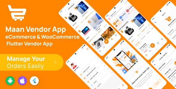 Maan Vendor App – eCommerce  WooCommerce Flutter Vendor App