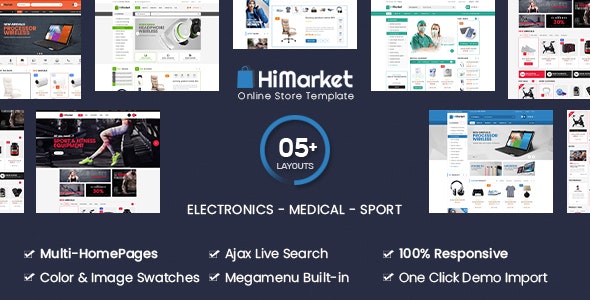 HiMarket – Electronics Store/Medical/Sport Shop WooCommerce WordPress Theme 1.4.19