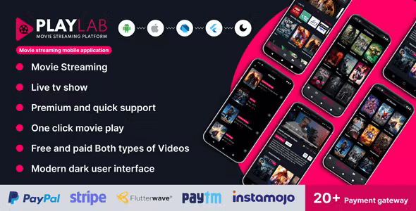 PlayLab – Cross Platform on Demand Movie Streaming Mobile Application 3.1