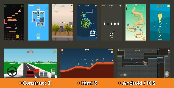 10 GAMES BUNDLE – HTML5 Game (Construct 3)