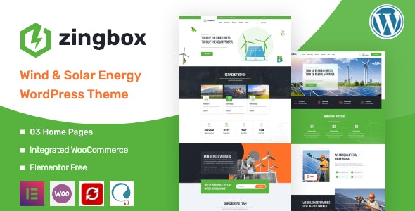 Zingbox – Wind & Solar Energy WordPress Theme  1.0.6